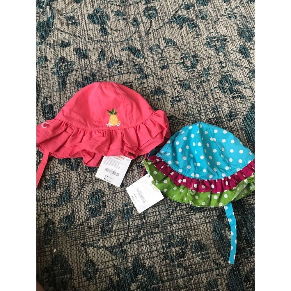 Gymboree Lot Of 2 Sun Summer Hats 12-24 months